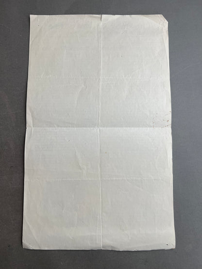 WW2 Dansk Illegal løbeseddel om Tyskernes kapitulation. Fra 5. maj 1945, udgivet af "Frit Danmark - Vejle". Original.