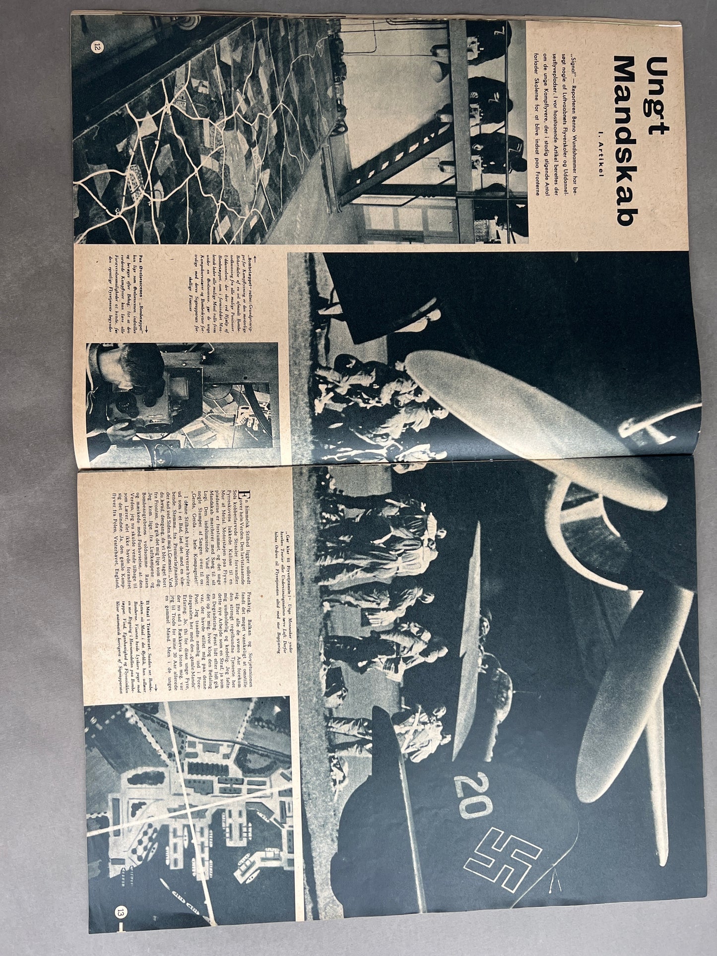 WW2 Tysk/Dansk Signal Blad. Original.