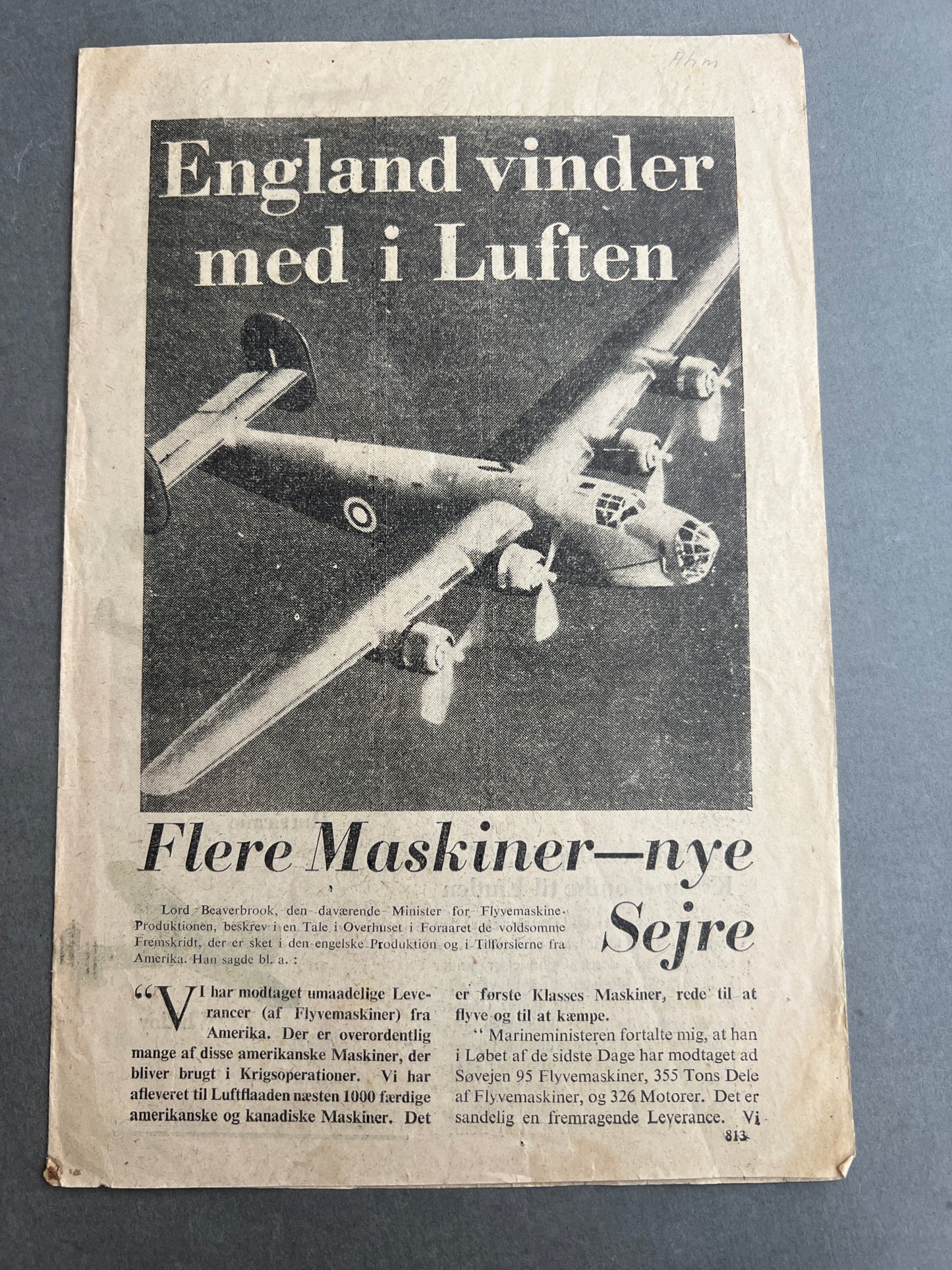 WW2 Dansk Illegalt "hæfte". Original.