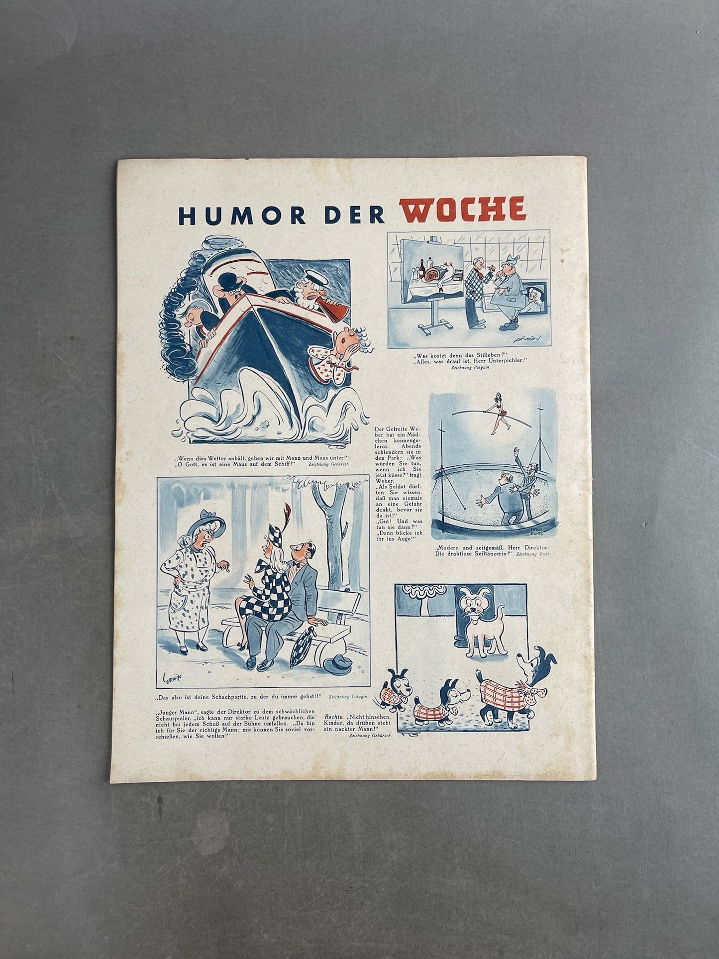 WW2 Tysk "Die Woche" Blad. Original.