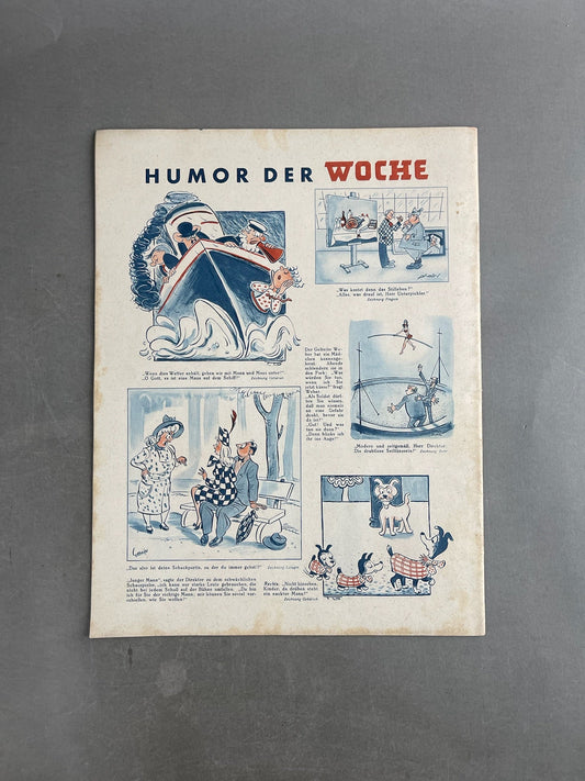 WW2 Tysk "Die Woche" Blad. Original.