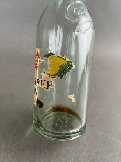 WW2 Dansk Carlsberg Flaske med Solhjul og etikette. Original.