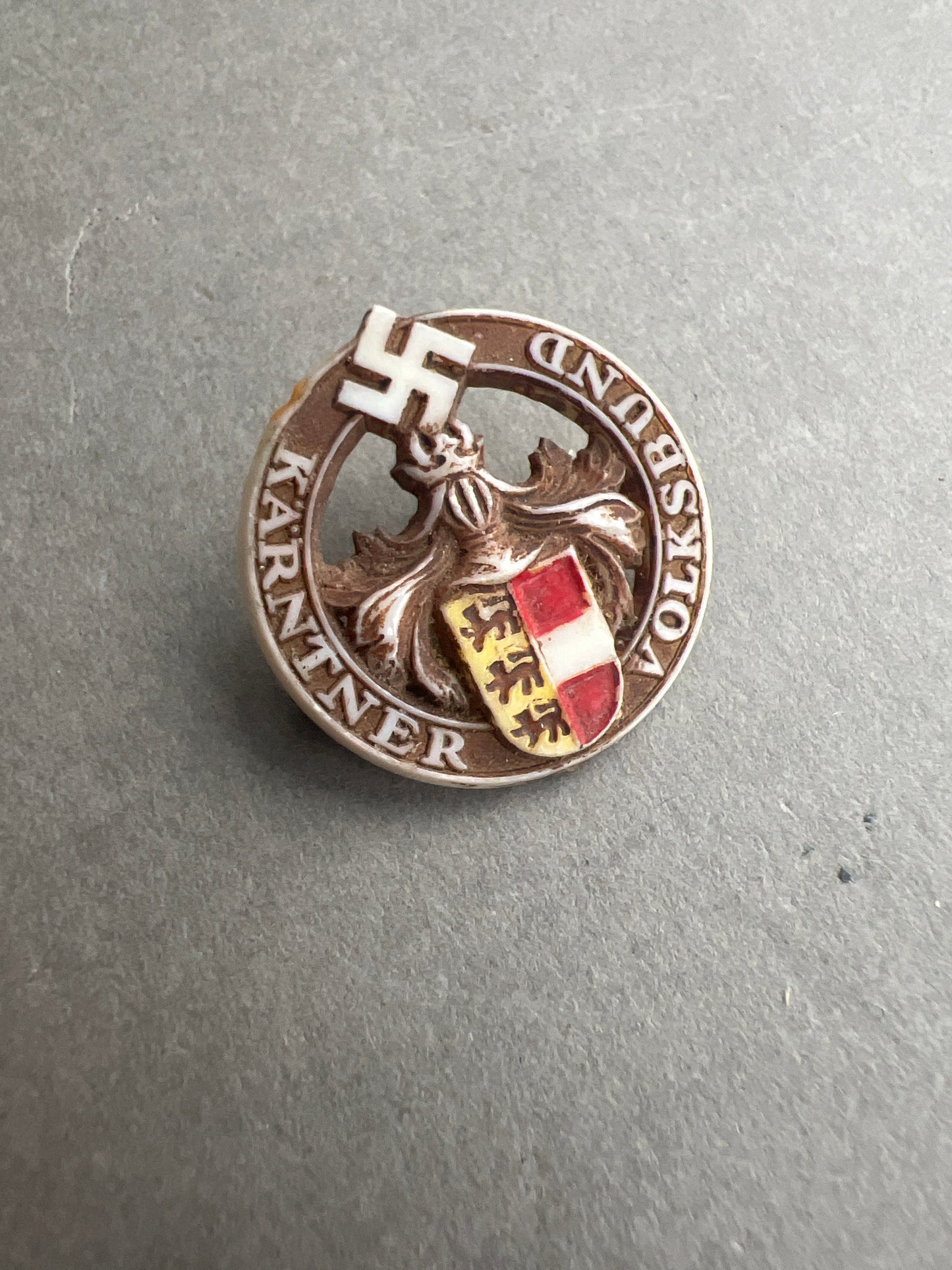 WW2 Tysk Østrigsk "Kärntner Volksbund" Medlemsmærke. Sjælden! Original.