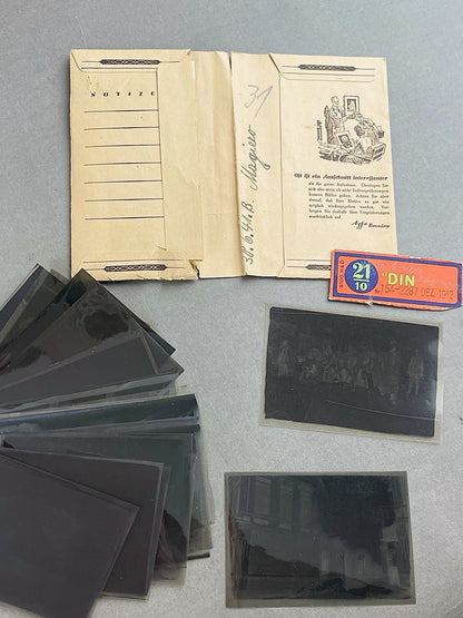 WW2 Tyk Lot af Foto-negativer. Flere gode billeder. Original.