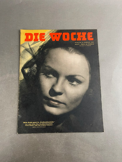 WW2 Tysk "Die Woche" Blad. Original.