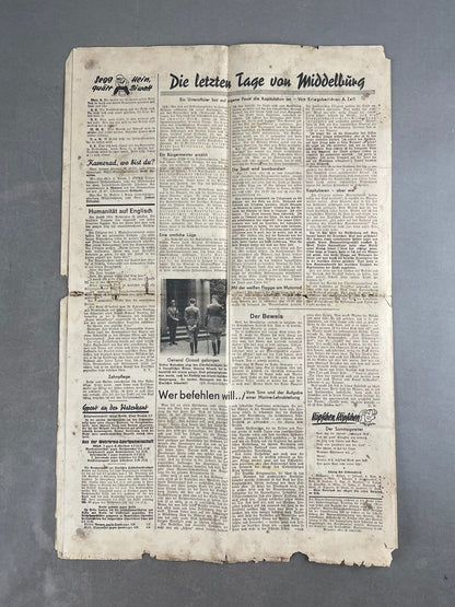 WW2 Tysk Kriegsmarine "Gegen Engeland" lille avis/pjece. Original.