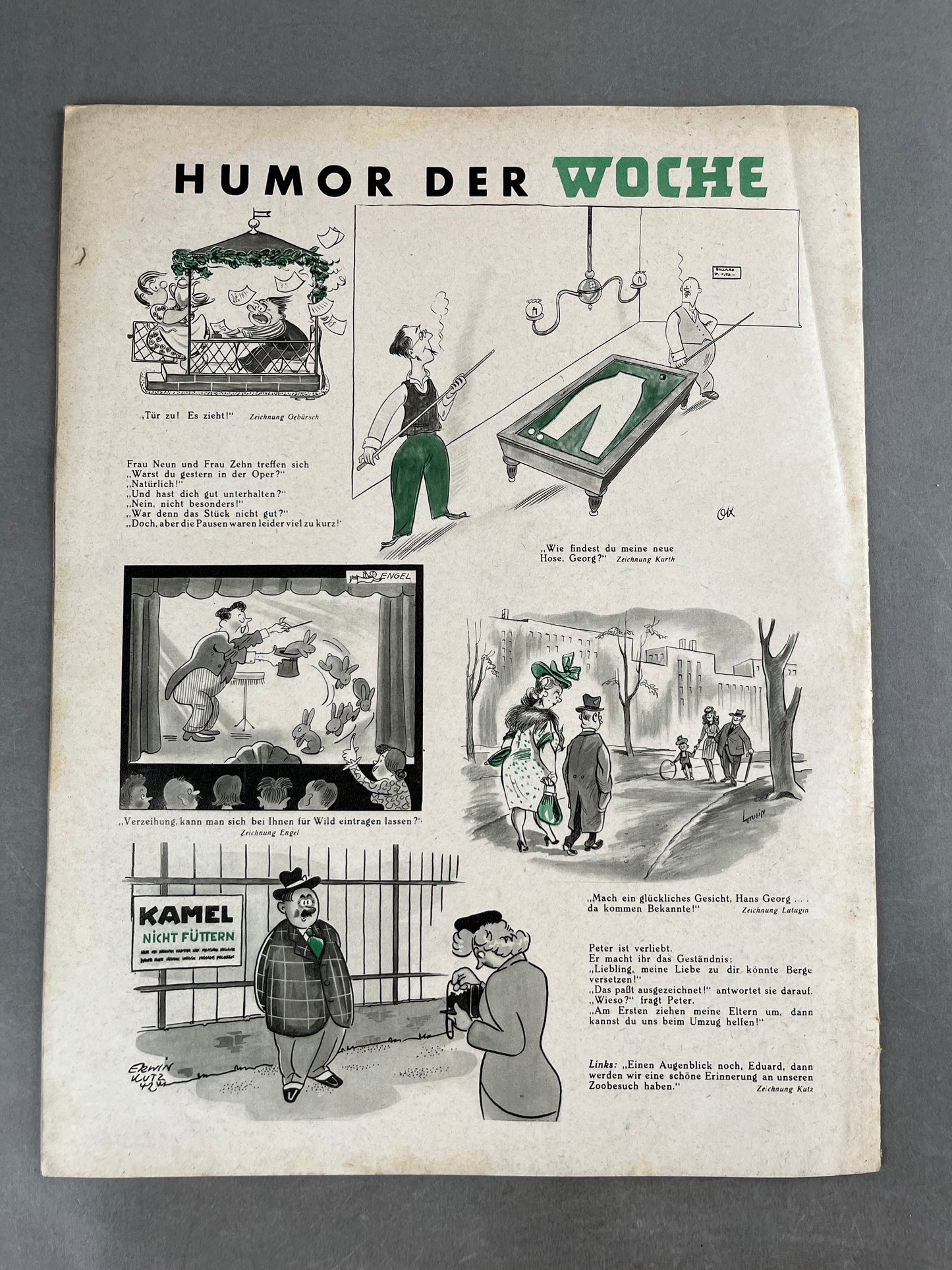 WW2 Tysk "Die Woche" Blad. Original.