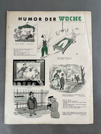 WW2 Tysk "Die Woche" Blad. Original.