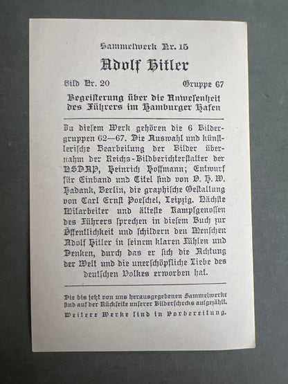WW2 Tysk "Cigaretten Album" 8*12 Billede. Original.