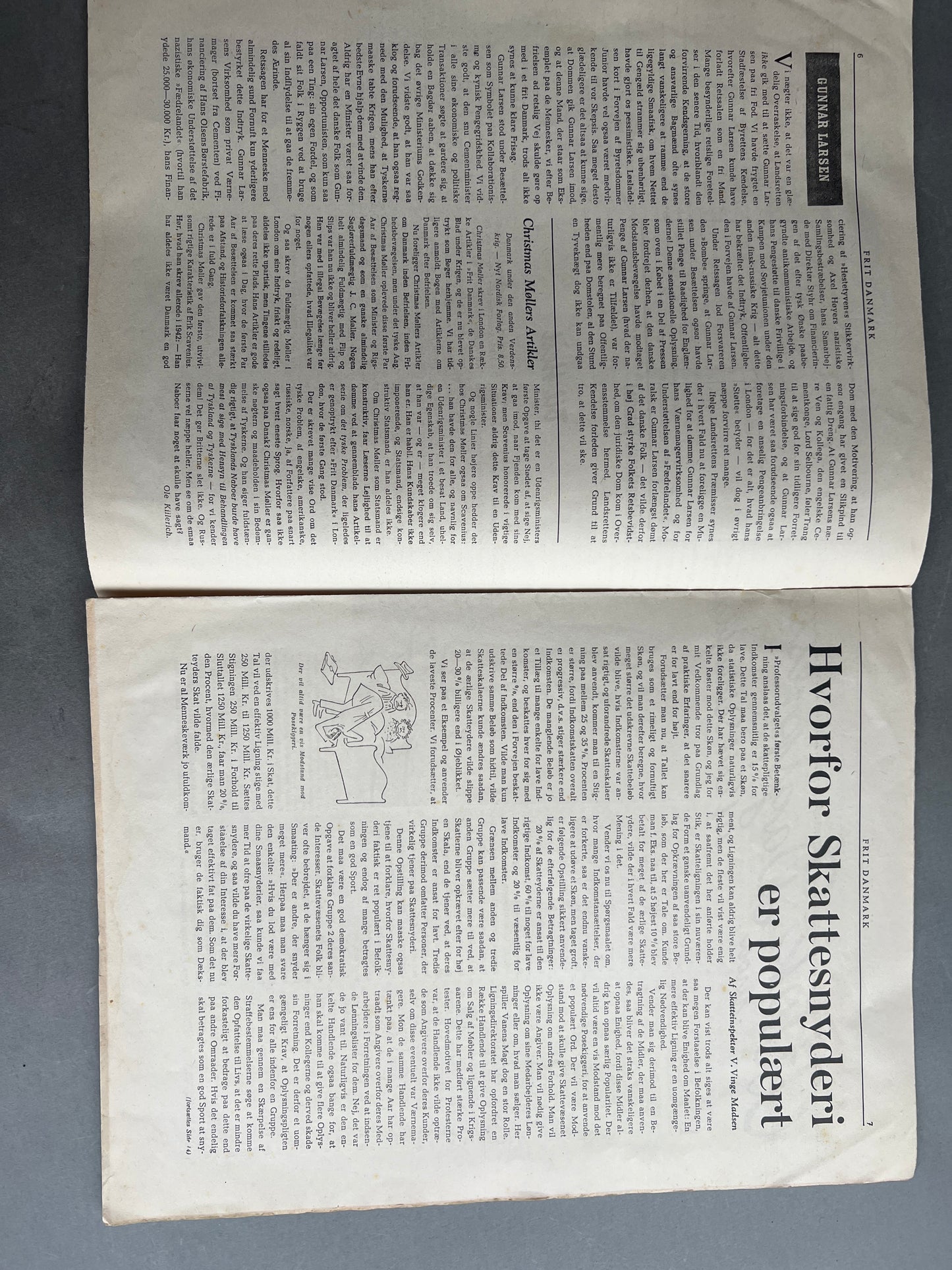 WW2 Dansk "Frit Danmark" fra 18. november 1945. Original.