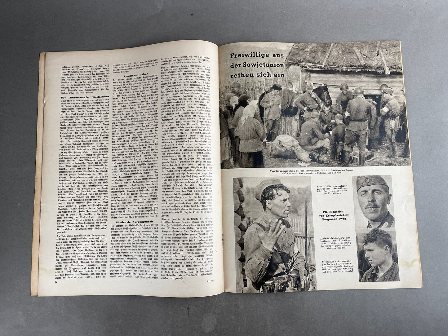 WW2 Tysk "Die Woche" Blad. Original.