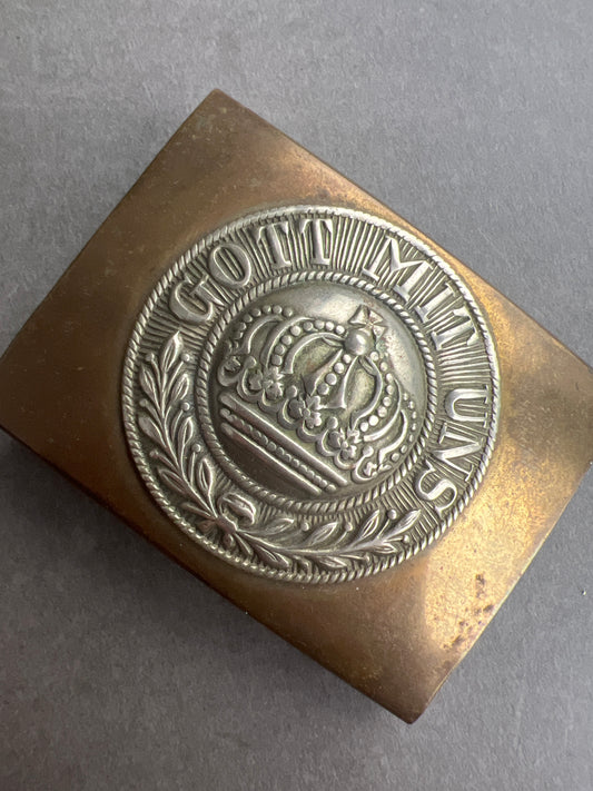 WW1 Tysk "Gott Mit Uns" Bæltespænde. Original.