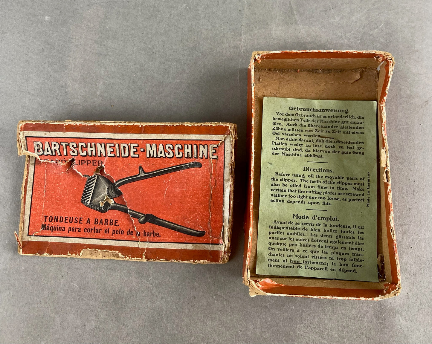 WW1/WW2 Tysk Barber-klipper. God til display. Original.