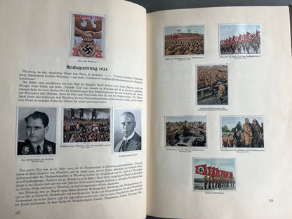 WW2 Tysk NSDAP/RAD "Cigaretten Album". Komplet med alle billeder. Gode billeder SS, SA, HJ, NSDAP mv. Original.
