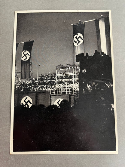 WW2 Tysk "Cigaretten Album" Billede. 12x17 cm. Godt NSDAP motiv. Original.