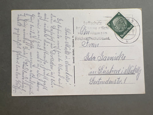 WW2 Tysk Luftschutz "Feldpost". Original.