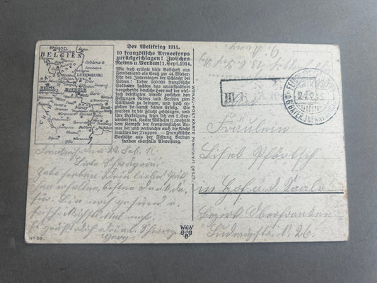 WW1 Tysk Postkort. Original.