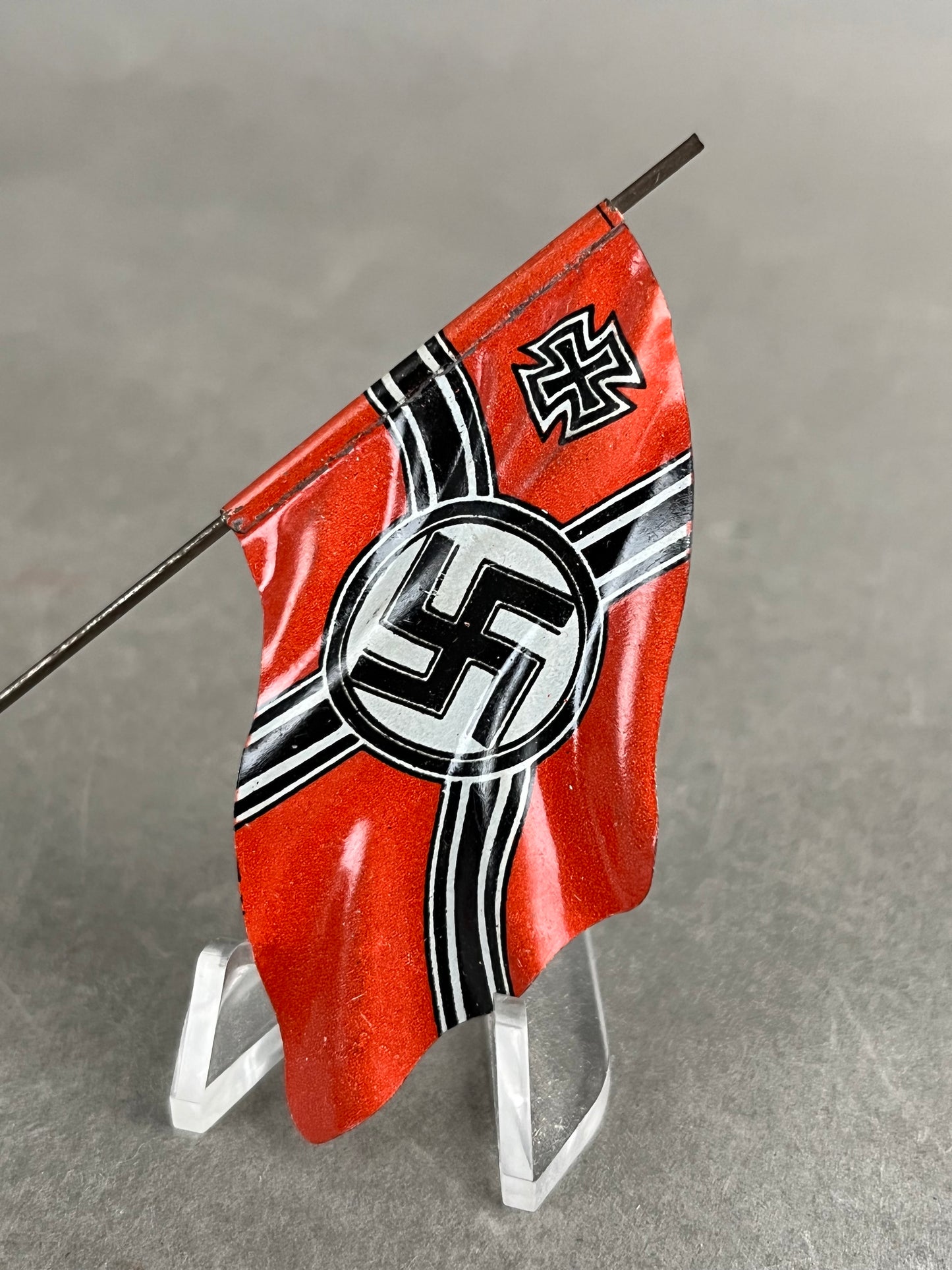 WW2 Tysk Kriegsmarine Lineol Flag. Original.