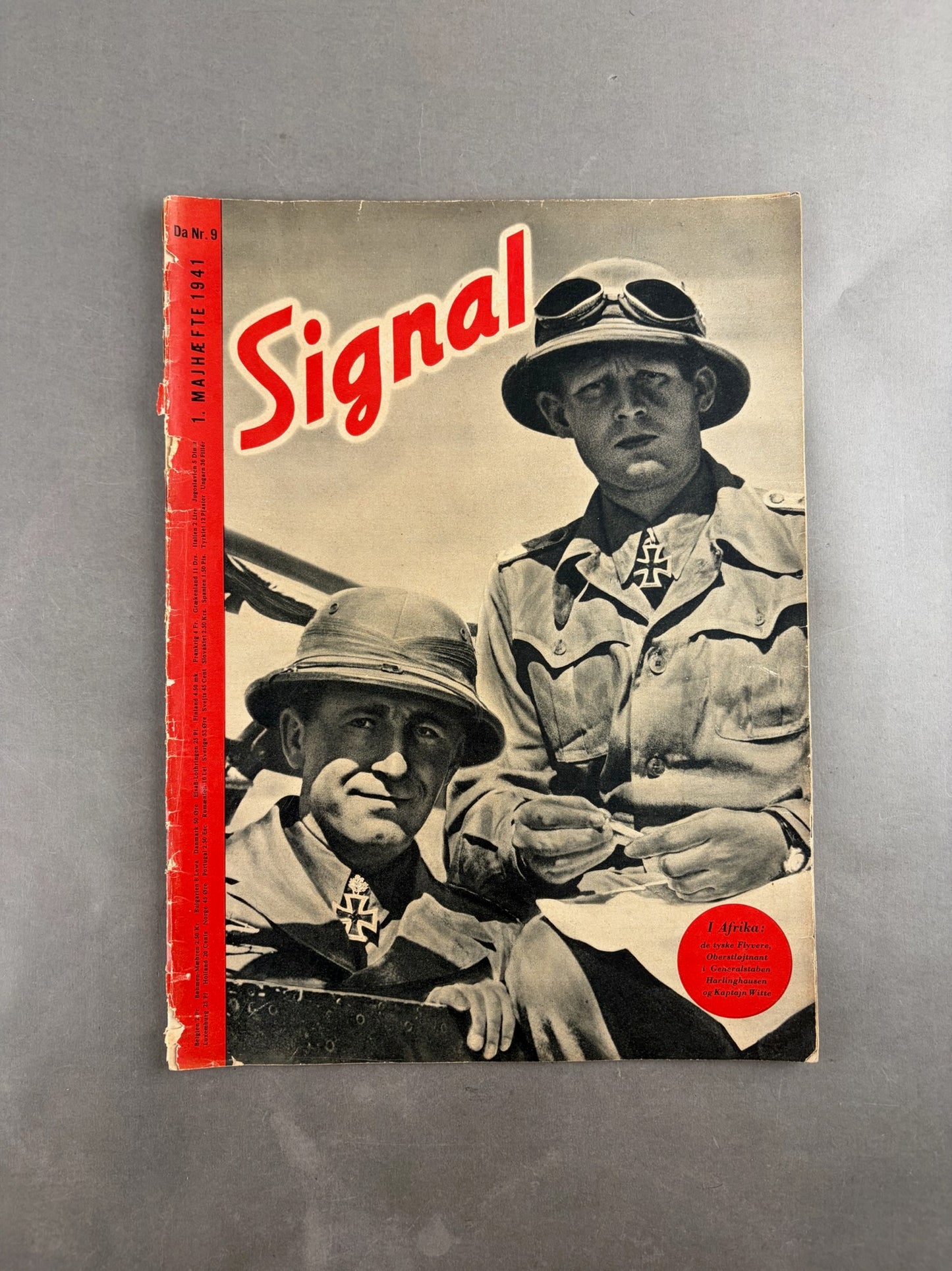WW2 Tysk Signal Blad. Original.