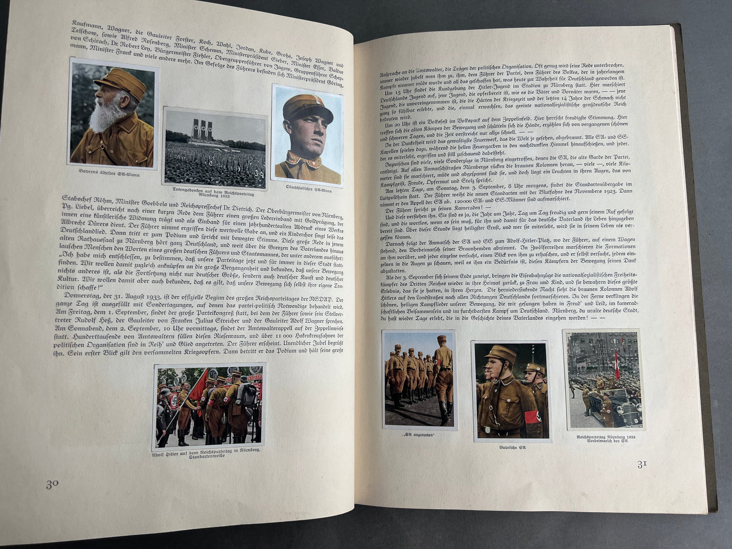 WW2 Tysk NSDAP/RAD "Cigaretten Album". Komplet med alle billeder. Gode billeder SS, SA, HJ, NSDAP mv. Original.