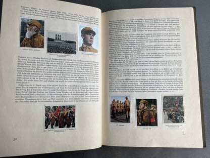 WW2 Tysk NSDAP/RAD "Cigaretten Album". Komplet med alle billeder. Gode billeder SS, SA, HJ, NSDAP mv. Original.