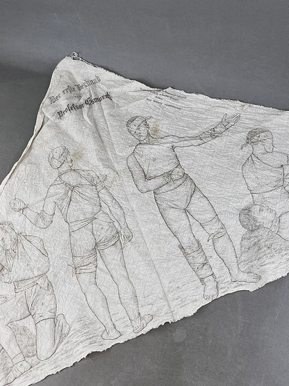 WW1 Tysk Feltforbinding med vejledning trykt. En af de bedre. Dekorativ. Original.