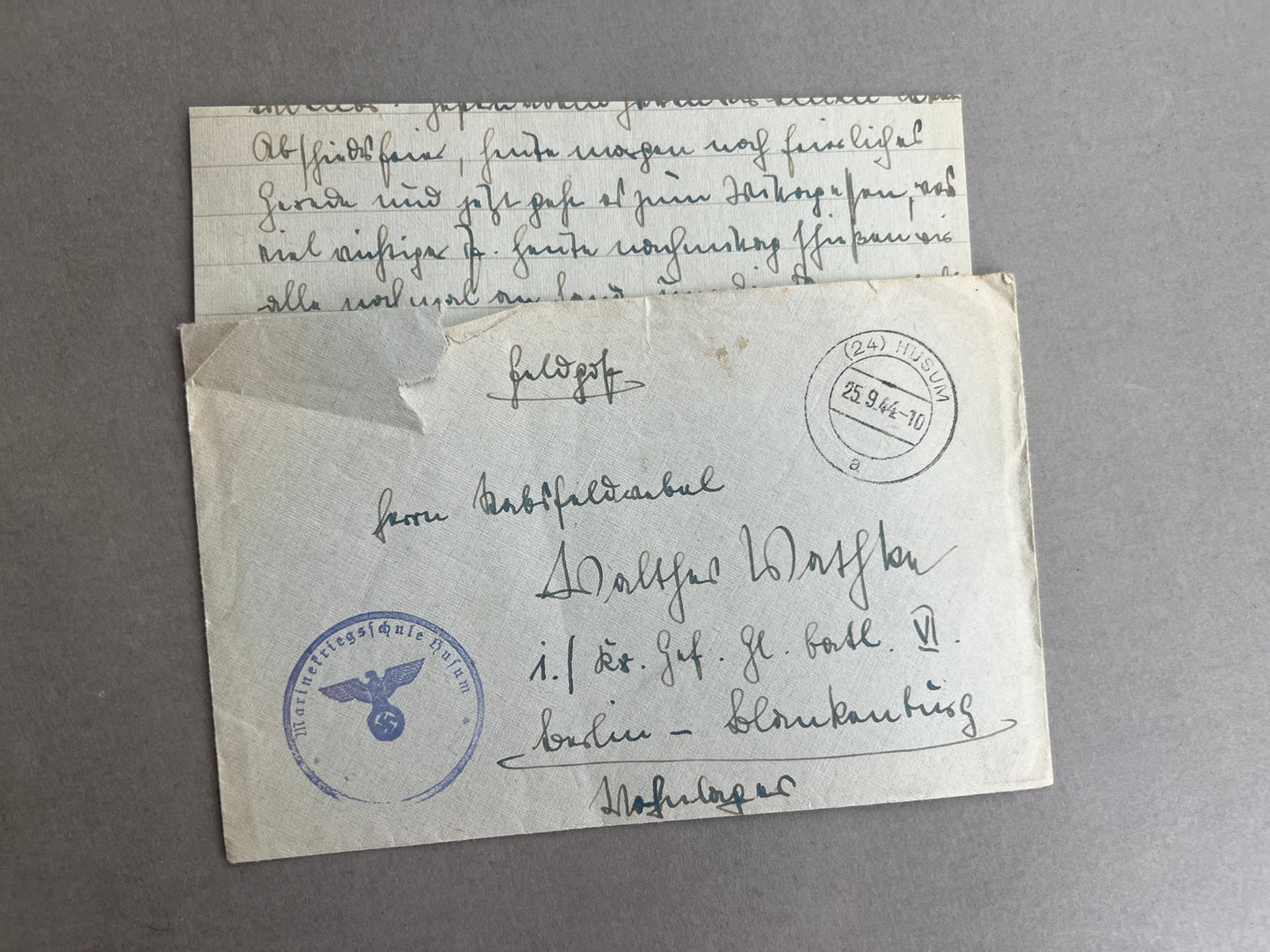 WW2 Tysk Kriegsmarine Feldpost. Original.