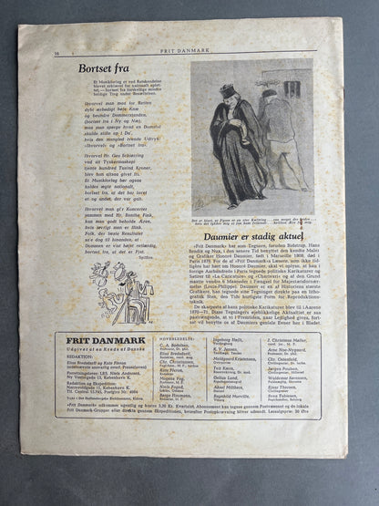 WW2 Dansk "Frit Danmark" fra 18. november 1945. Original.