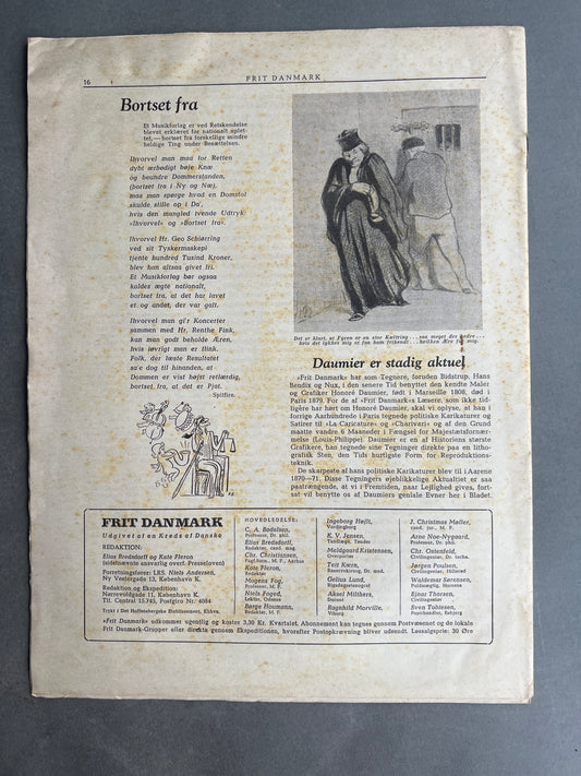 WW2 Dansk "Frit Danmark" fra 18. november 1945. Original.