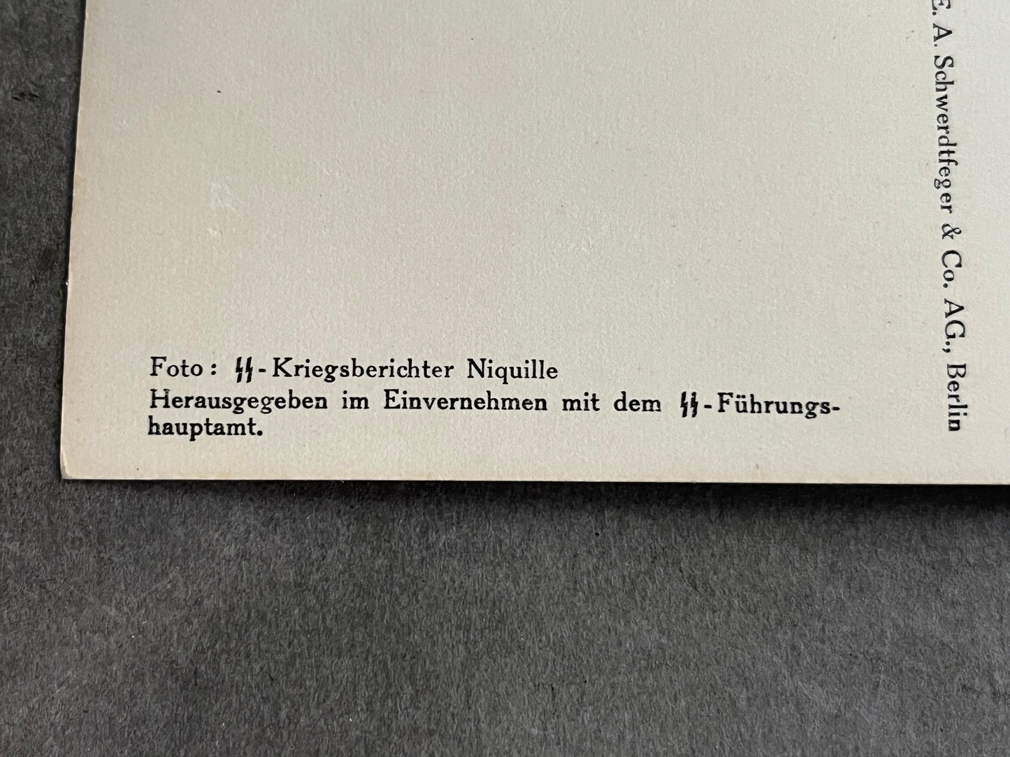 WW2 Tysk Waffen-SS Postkort. Original.