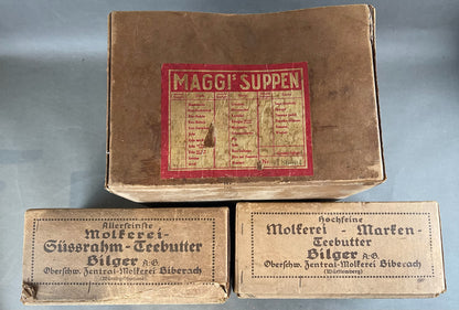 WW2 Tysk Større kasser til forplejning. Sjældne. Original.