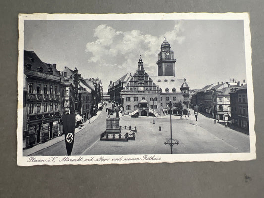 WW2 Tysk Postkort. NSDAP / Flag motiv. Original.