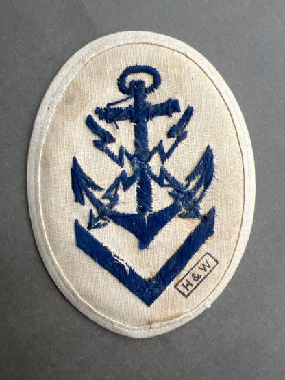 WW2 Tysk Kriegsmarine Specialist Ærmemærke. Med fremstiller. Original.