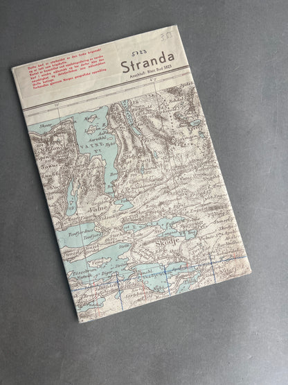 WW2 Tysk Militær Kort over en del af Norge. "Sonderausgabe" fra 1940. Original.