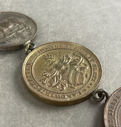 Før-WW1 Armbånd af ældre medaljer/Medaljoner. Original.
