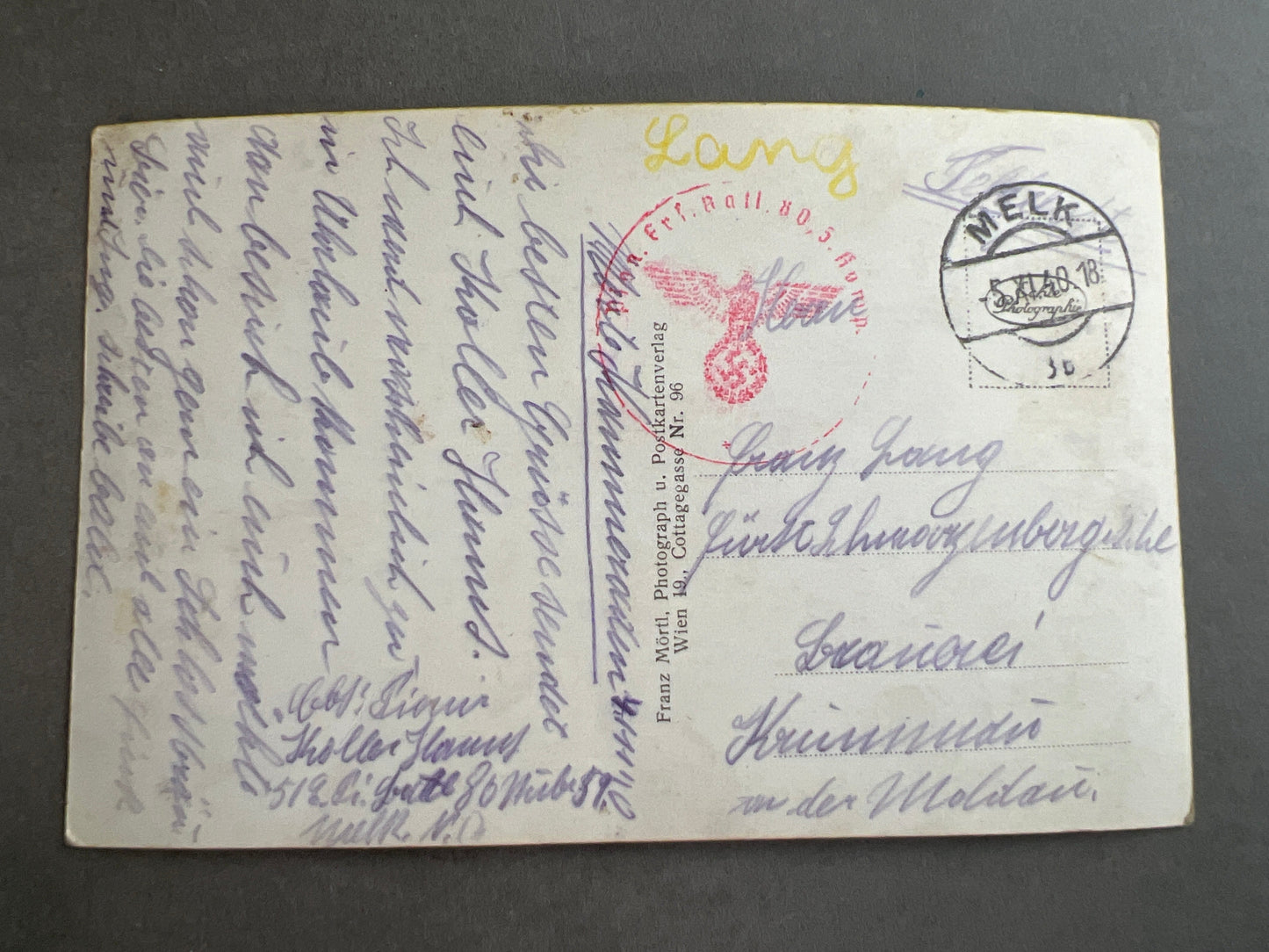 WW2 Tysk Feldpost. Original.