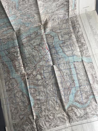 WW2 Tysk Militær Kort over en del af Norge. "Sonderausgabe" fra 1940. Original.