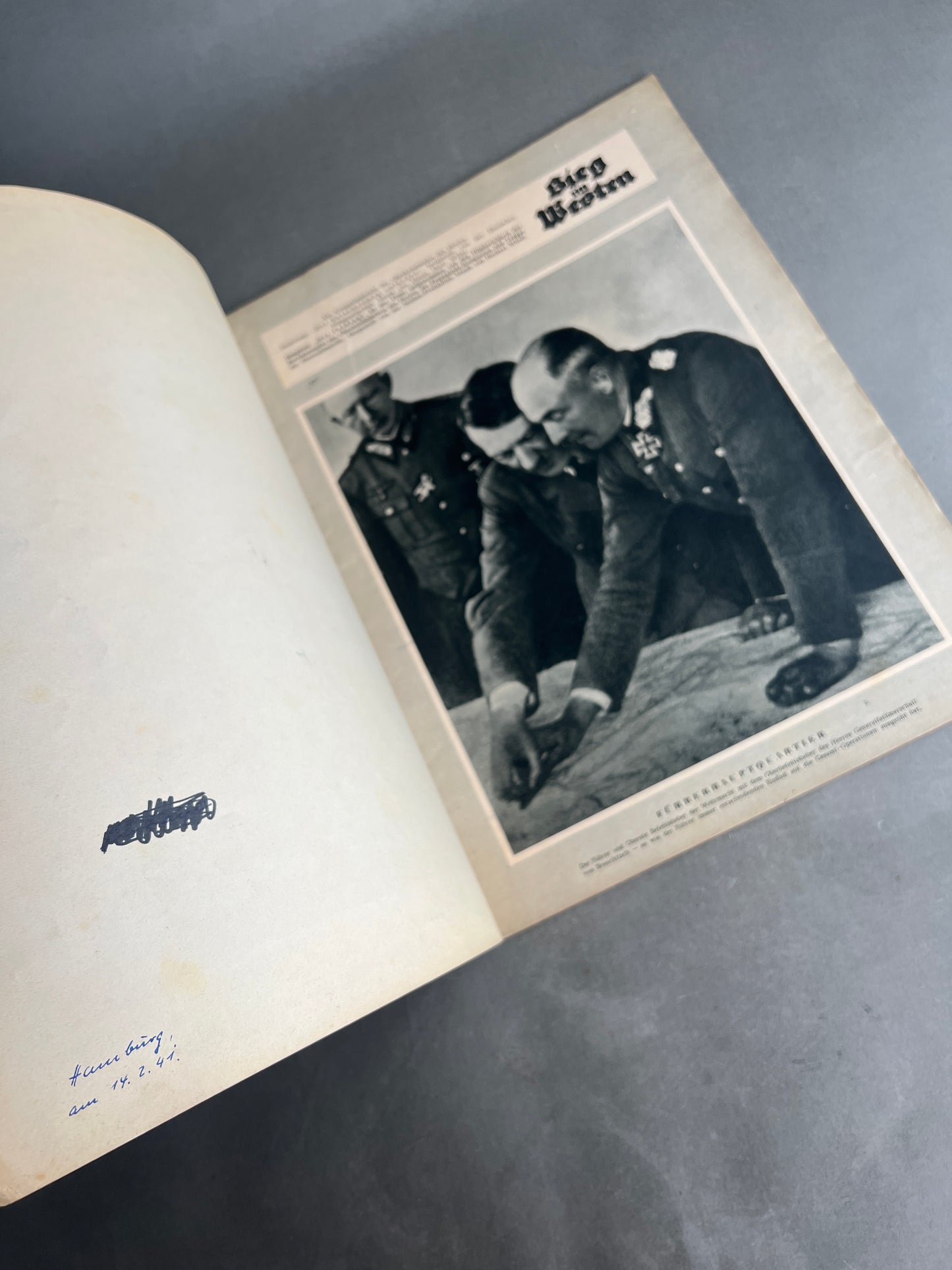 WW2 Tysk "Sieg im Westen" Blad. Stor, større end Signal Blade. Ses ikke tit. Original.