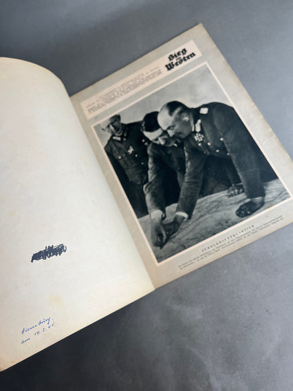 WW2 Tysk "Sieg im Westen" Blad. Stor, større end Signal Blade. Ses ikke tit. Original.