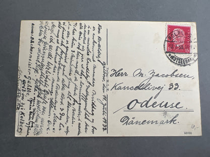 WW2 Tysk Postkort. Sendt til Danmark. Original.