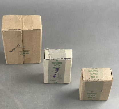 WW2 Engelske Ammunitionsæsker. Formentlig nedkastet, da fundet i Danmark. Original.
