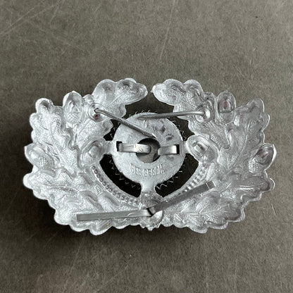 WW2 Tysk Wehrmacht Kasket Egeløv og Korkade. Original.