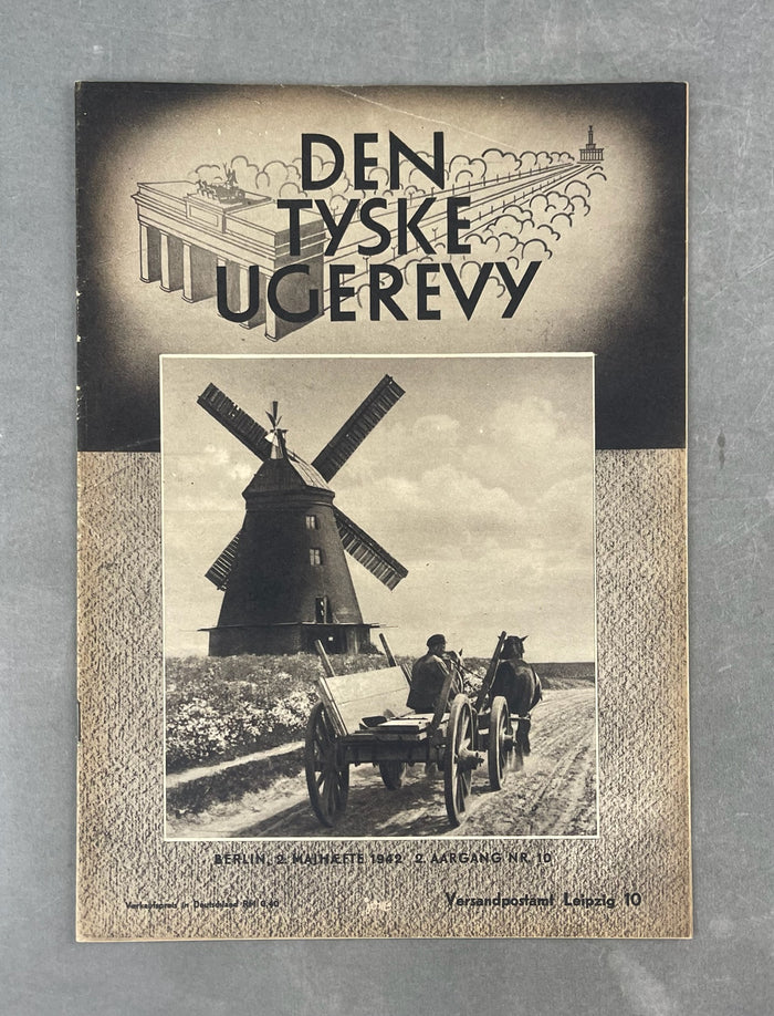 WW2 Dansk Nazistisk "Den Tyske Ugerevy" Blad. Udgivelsen med Schalburg. Original.