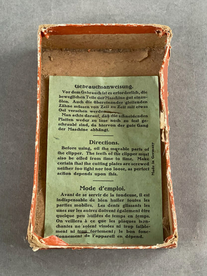 WW1/WW2 Tysk Barber-klipper. God til display. Original.