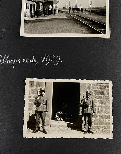 WW2 Tysk Wehrmacht Fotoalbum 1940'erne. MANGE(!) gode billeder fra felttoget i Frankrig. Original.