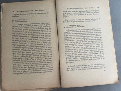 WW2 Tysk "Mein Kampf" på Fransk. Forsiden er løs. Original.