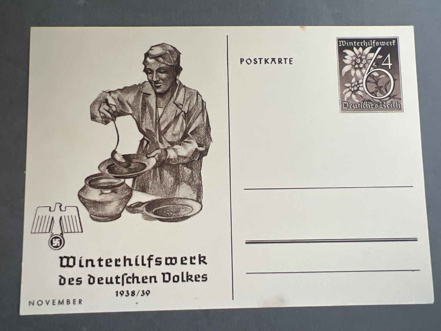 WW2 Tysk Postkort. Original.