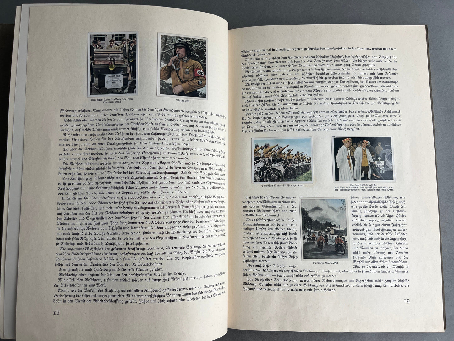 WW2 Tysk NSDAP/RAD "Cigaretten Album". Komplet med alle billeder. Gode billeder SS, SA, HJ, NSDAP mv. Original.