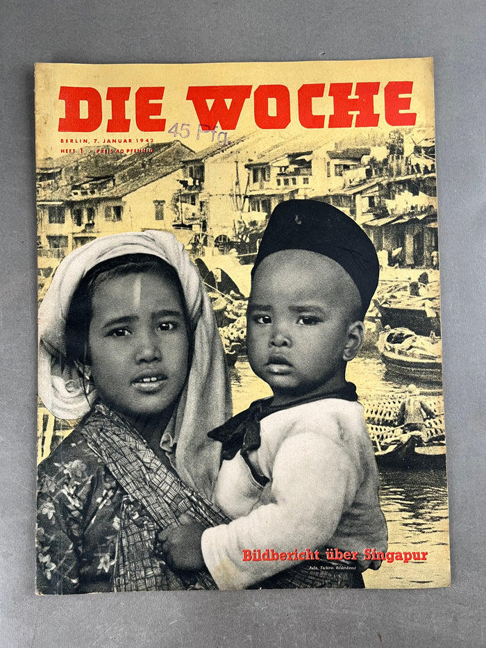 WW2 Tysk "Die Woche" Blad. Original.