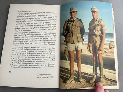 WW2 Tysk Bog om Afrikakorpset. Gode billeder i farve. Original.